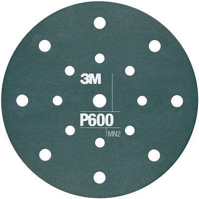 3M 34801 600 Grit Hookit Flexible Dust Free Flexible Abrasive Disc 6 in
