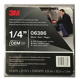 3M 06386 Automotive Attachment Tape Double-Sided Automotive Tape 1/4 in x 20 yd