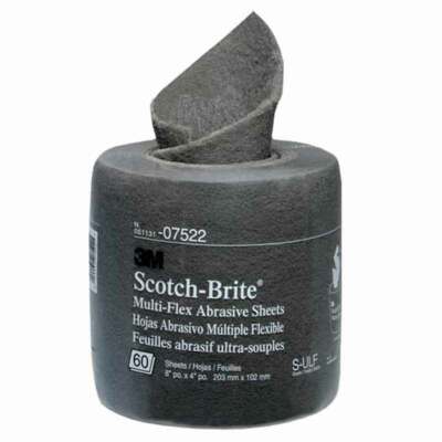 3M 07522 Ultra Fine Grit Scotch-Brite Multi-Flex Abrasive Sheet Roll 8 in x 4 in roll