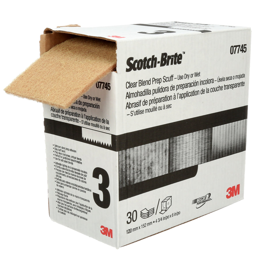 3M 07745 Scotch-Brite Clear Blend Prep Scuff Roll 4.75 in x 15 ft