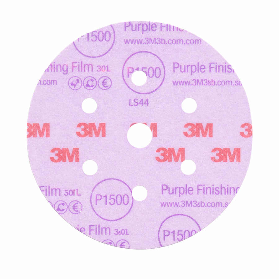 3M 30366 2000 Grit Hookit Purple Film Abrasive Disc 3 in