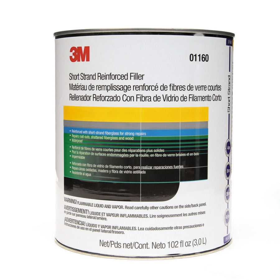 3M 01160 Short Strand Reinforced Body Filler 1 Gallon