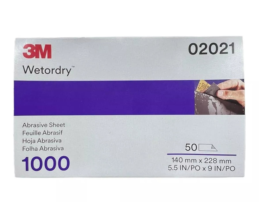 3M 02021 1000 Grit Wetordry Sanding Sheet 5.5 in