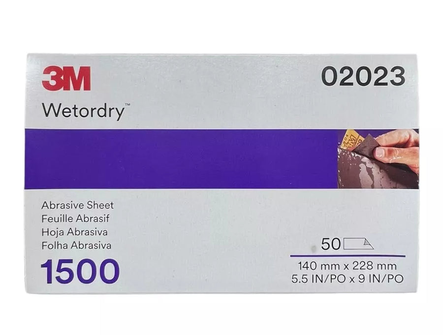 3M 02023 1500 Grit Wetordry Sanding Sheet 5.5 in
