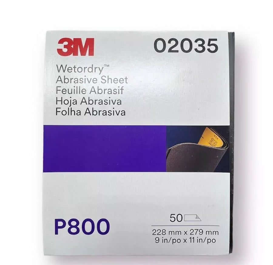 3M 02035 800 Grit Wetordry Sanding Sheet 9 in