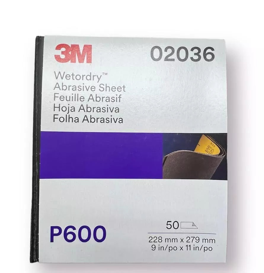3M 02036 600 Grit Wetordry Sanding Sheet 9 in
