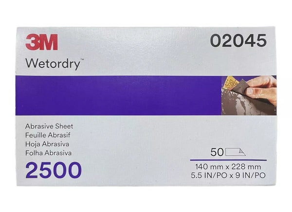 3M 02045 2500 Grit Wetordry Sanding Sheet