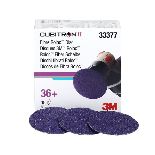 3M 33377 36 Grit Cubitron II Sanding Disc 2 in