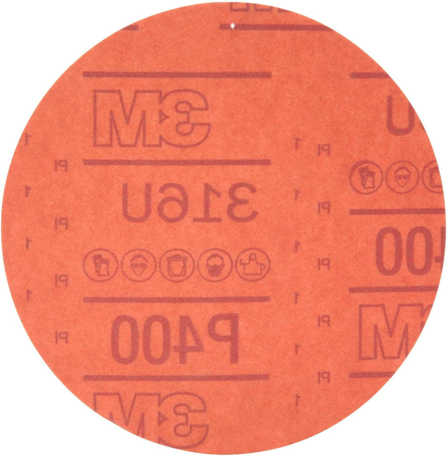 3M 01261 80 Grit Hookit Red Sanding Disc 6 in