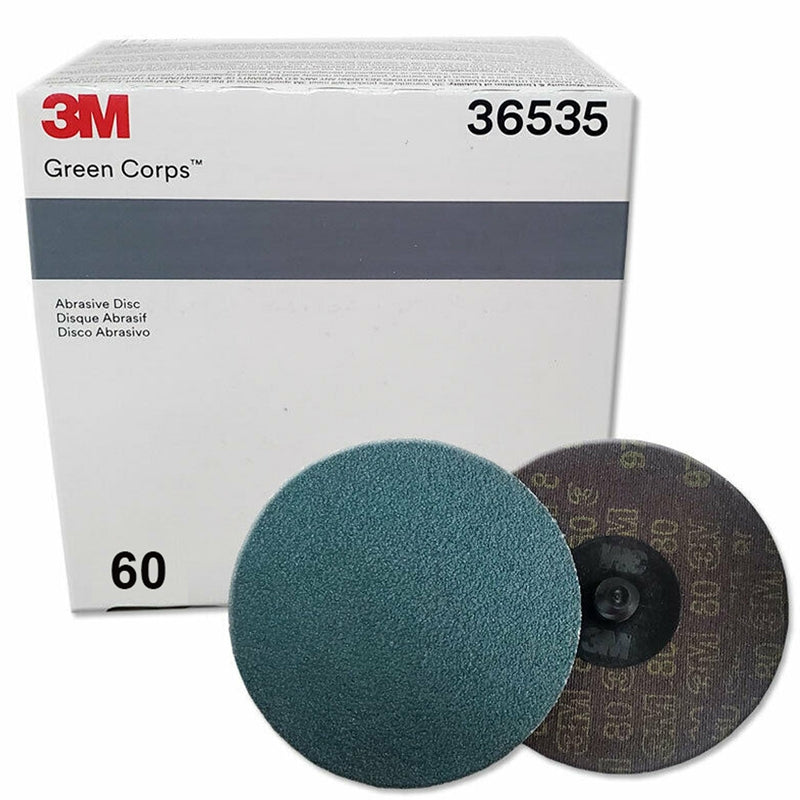 3M 36535 60 Grit Green Corps Sanding Disc 3 in