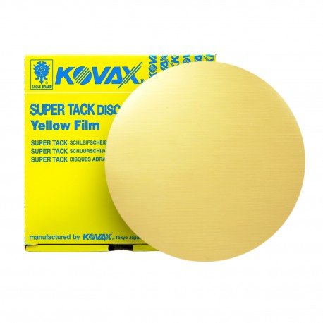Kovax 7781500 1500 Grit Super-Tack Yellow Film Sanding Disc 6 in