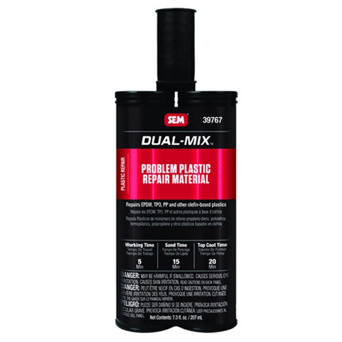 SEM 39767 Dual-Mix Plastic Repair 7 oz