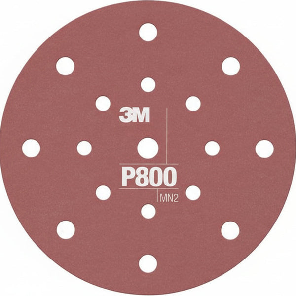 3M 34802 800 Grit Hookit Flexible Dust Free Flexible Abrasive Disc 6 in