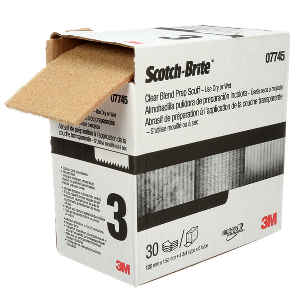 3M 07745 Scotch-Brite Clear Blend Prep Scuff Roll 4.75 in x 15 ft