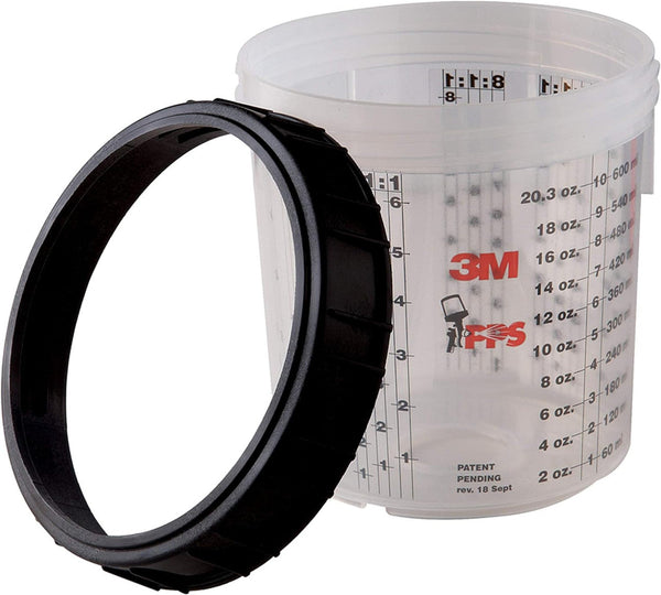3M 16001 PPS 2.0 PPS Mixing Cup & Collar 650 mL / 22 oz