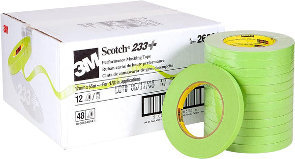 3M 26332 233+ Performance Green Masking Tape Performance Masking Tape 0.5 in / 12mm