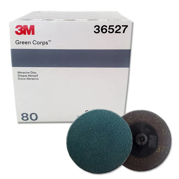 3M 36527 80 Grit Green Corps Sanding Disc 2 in