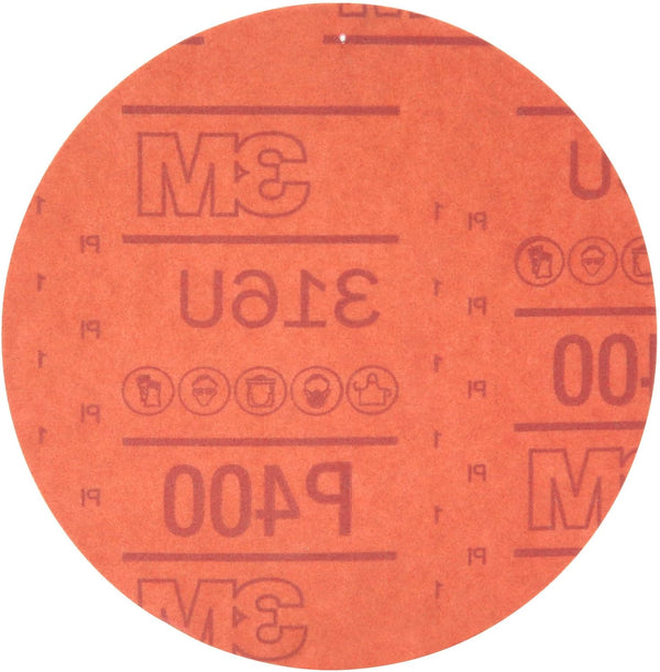 3M 01218 400 Grit Hookit Red Sanding Disc 6 in