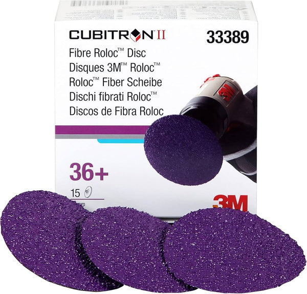 3M 33389 36 Grit Cubitron II Sanding Disc 3 in